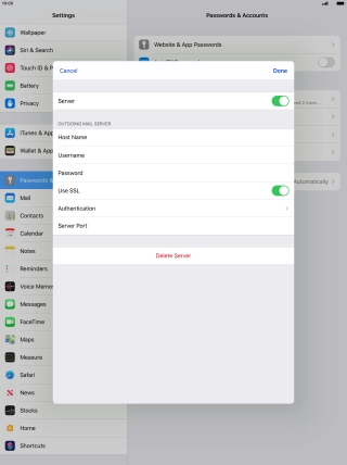 Press the indicator next to 