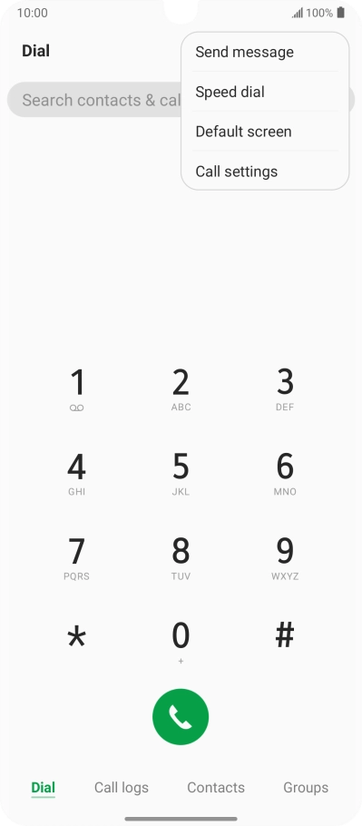 Press Call settings.