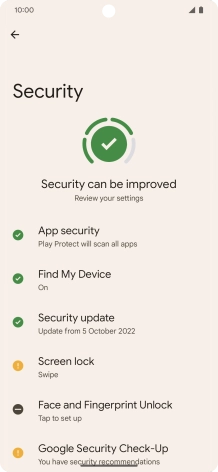 Press Face and Fingerprint Unlock.