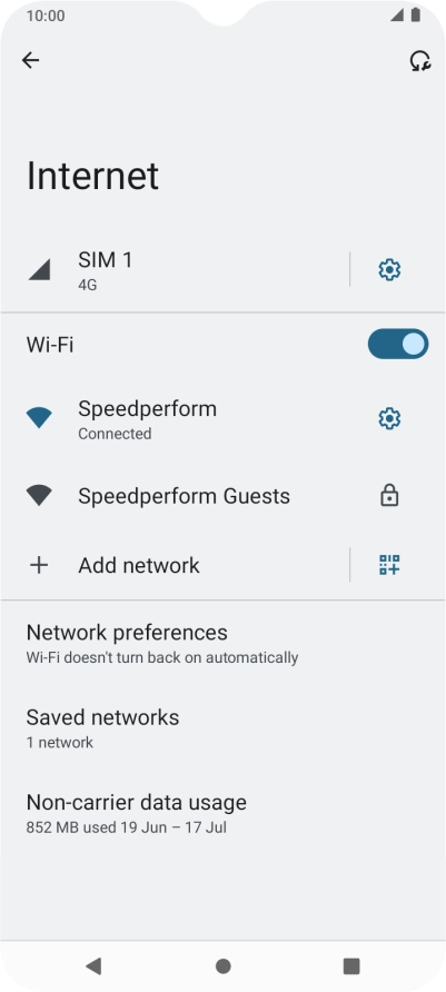Press the Home key to return to the home screen.