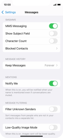 Press the indicator next to 