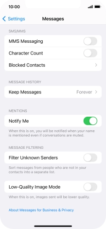 Press the indicator next to 