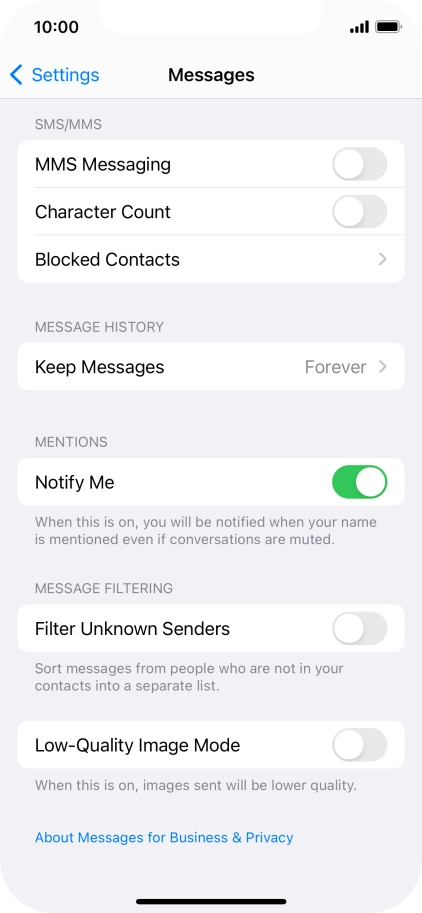 Press the indicator next to 