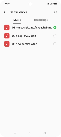 Once you've found a ring tone you like, press the Return key.