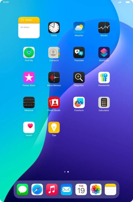 If you're using a Widget Stack: slide up or down on the stack to select the required widget.