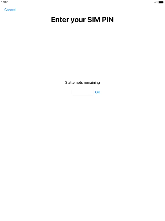 If your SIM is locked, key in your PIN and press OK.
