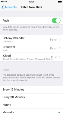 Press the indicator next to 
