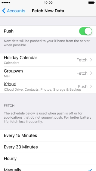 Press the indicator next to 