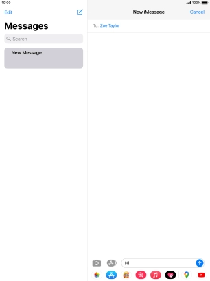 Press the send icon.