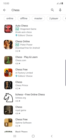 Press the required app.