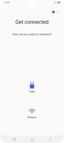Press the required transfer type and follow the instructions on the screen to transfer content.