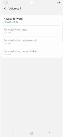 Press the required divert type.