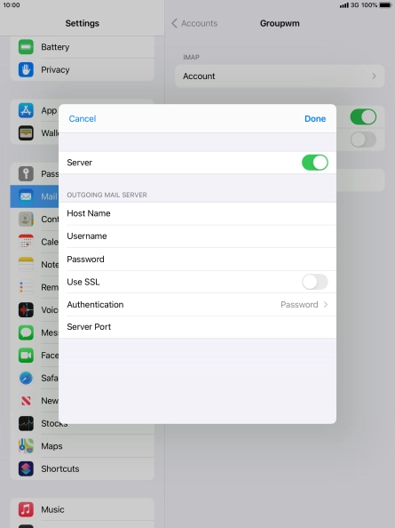 Press Authentication.