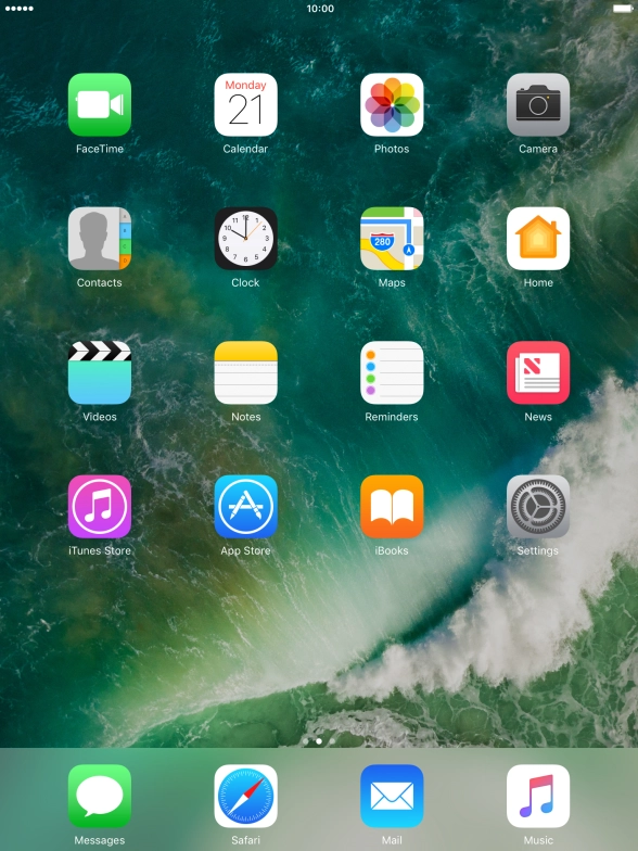 Slide your finger upwards starting from the bottom of the screen.