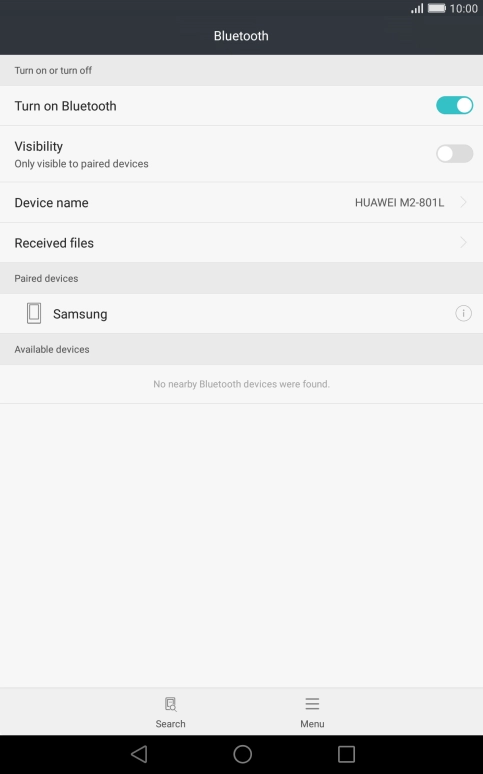 Press the Home key to return to the home screen.