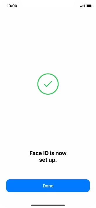 Press Done. If you haven't previously selected a phone lock code, key in a code of your own choice twice.