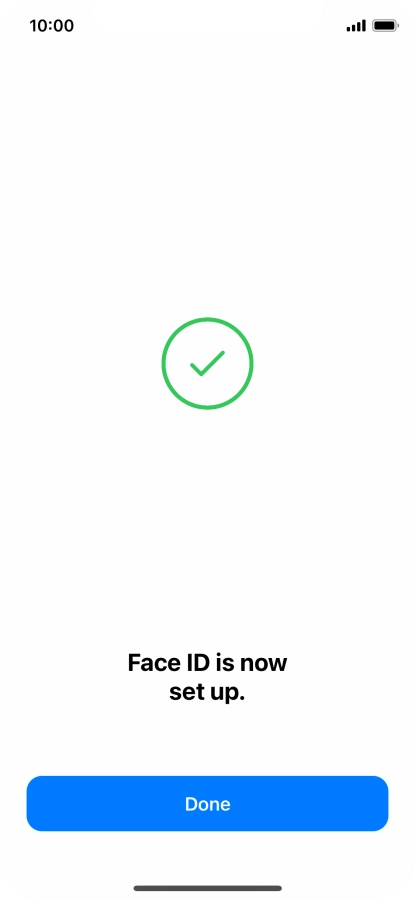 Press Done. If you haven't previously selected a phone lock code, key in a code of your own choice twice.