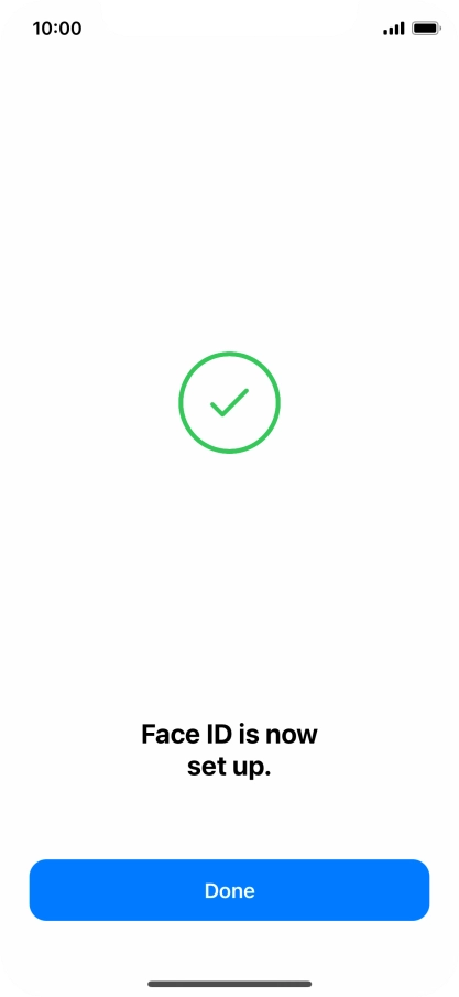 Press Done. If you haven't previously selected a phone lock code, key in a code of your own choice twice.