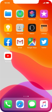 Press and hold any app.