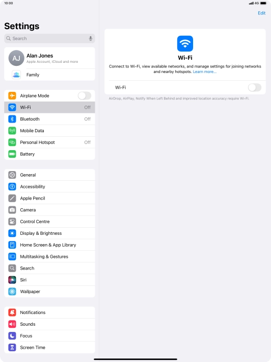 Press the indicator next to 
