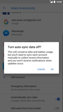 If you turn off the function, press OK.