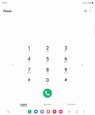 Press the menu icon.