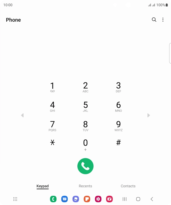 Press the menu icon.