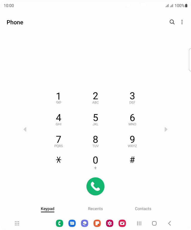 Press the menu icon.