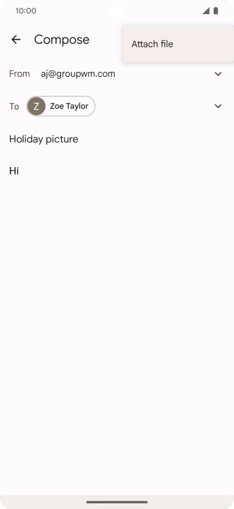 Press Attach file and go to the required folder.