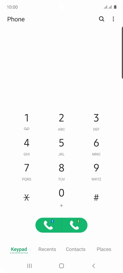 Press the menu icon.