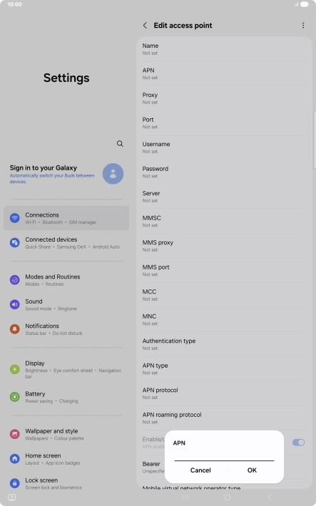 Key in live.vodafone.com and press OK.