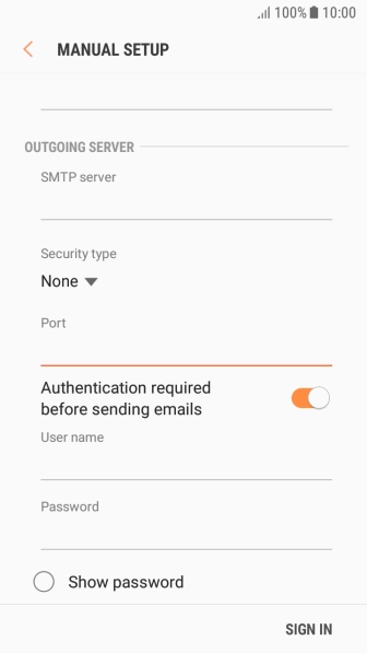 Press the field below 