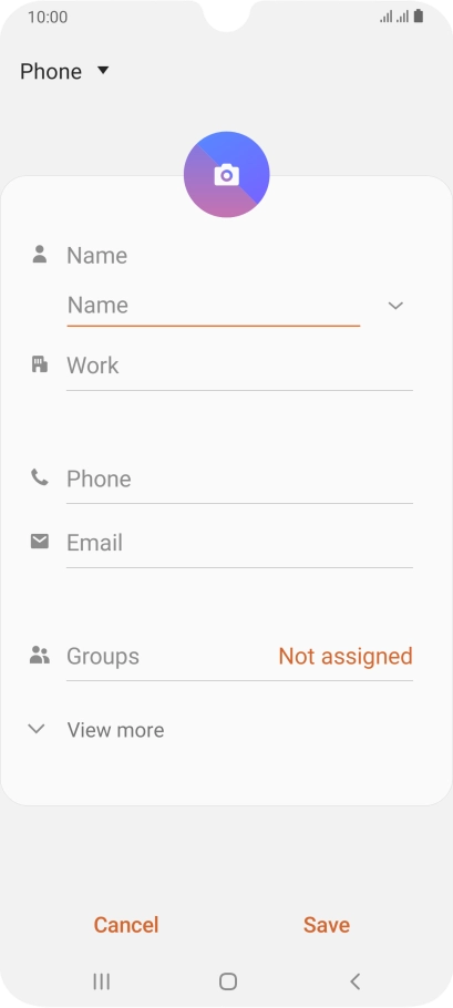 Press the address book drop down list.