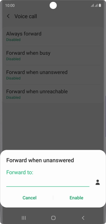 Key in +61414121121 and press Enable.