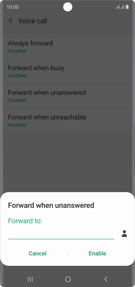 Key in +61414121121 and press Enable.