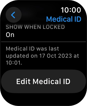 Press Edit Medical ID.
