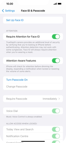 Press Set Up Face ID.