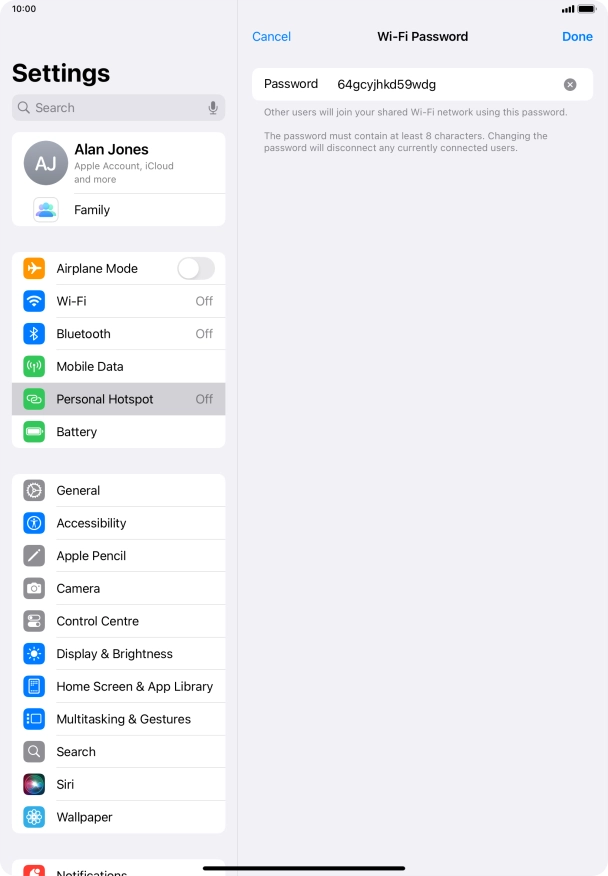 Press Done. Press Done.