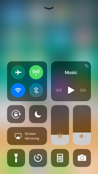 Hard press and hold the required function until a pop-up menu is displayed.