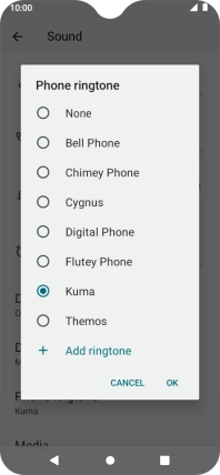 Press the required ring tones to hear them.