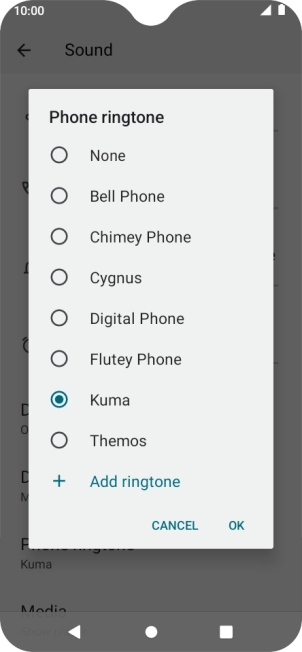 Press the required ring tones to hear them.