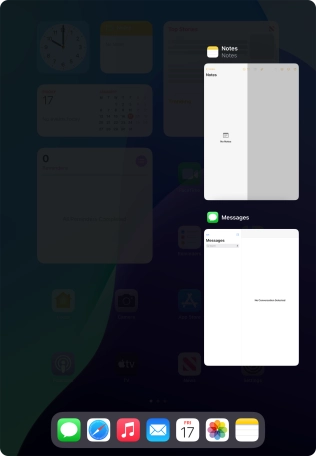 Slide upwards on the required application to end it.