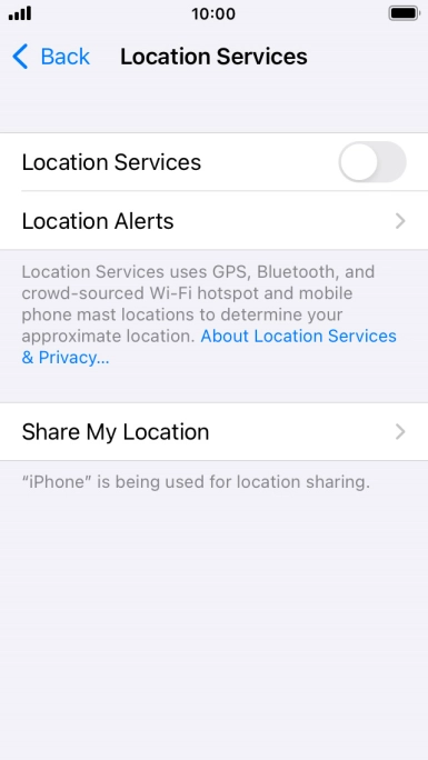 Press the indicator next to 