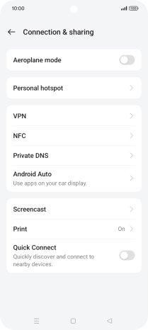 Press Personal hotspot.