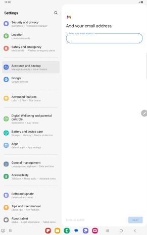 Press the field below 