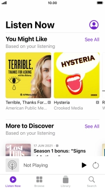 Press the Home key to return to the home screen.