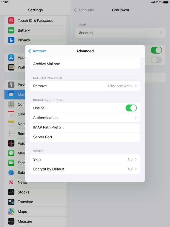 Press the indicator next to 