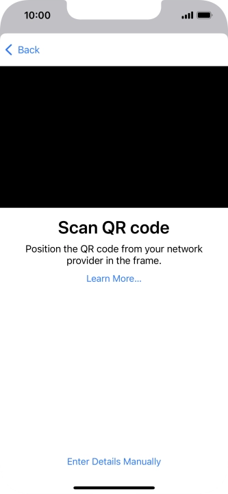 Place the QR code you've received inside the phone camera frame to scan the code.
