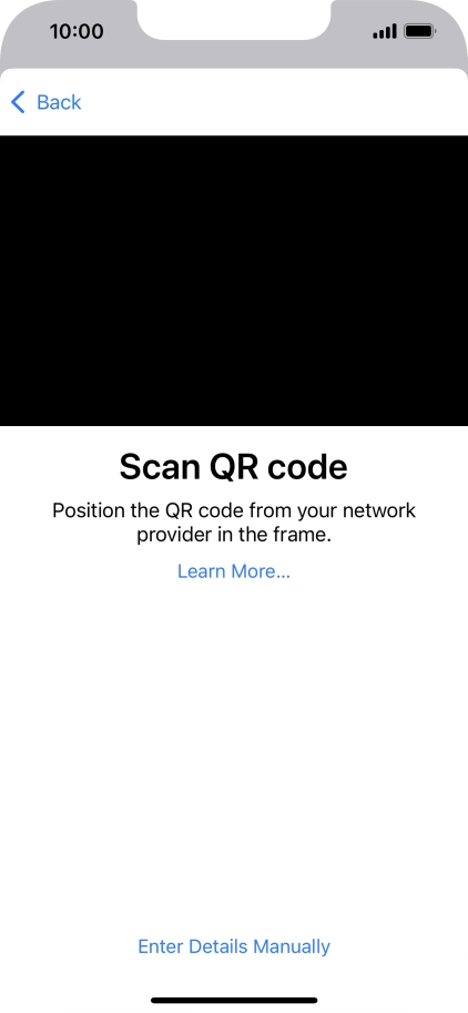 Place the QR code you've received inside the phone camera frame to scan the code.
