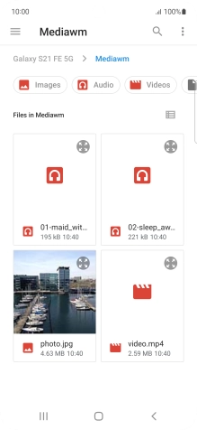 Press the required file.